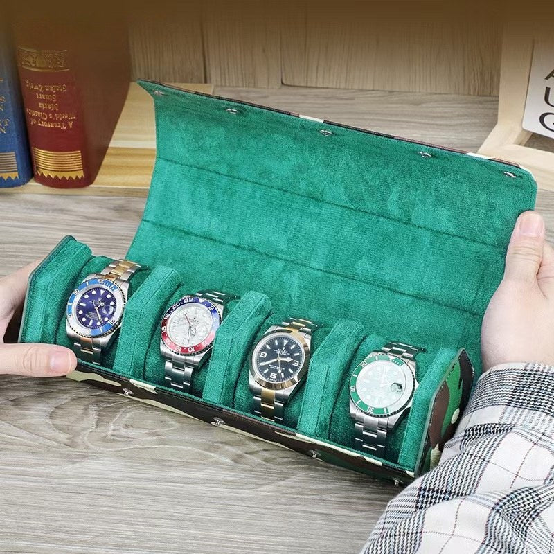 Camouflage 4-Slot Watch Case