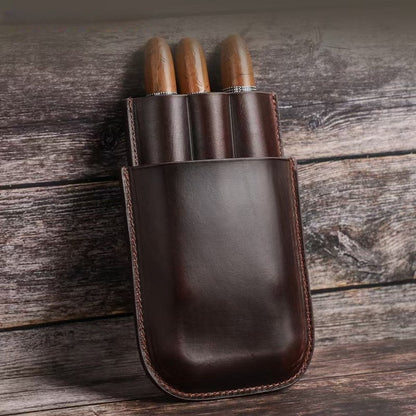 Portable 3-Slot Cigar Travel Case