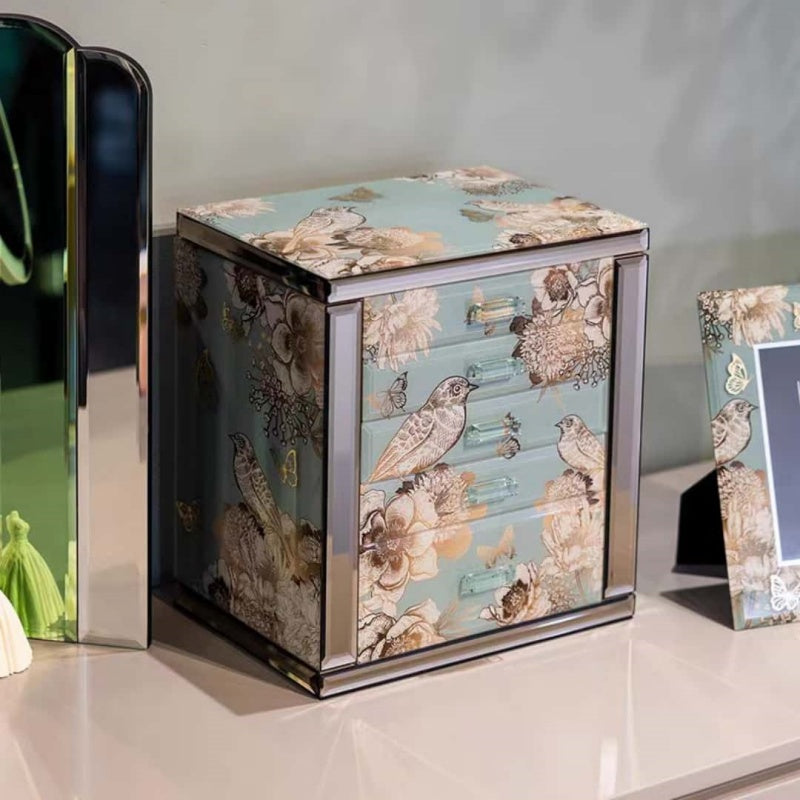 VCD-E Elyssia Series Monetique 5-Layer Luxury Jewelry Box offers understated luxury with a storage for small spaces design.