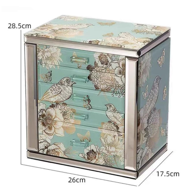 VCD-E Elyssia series Monetique 5-Layer Luxury Jewelry Box dimensions: 10.3 x 6.9 x 11.3 inches.