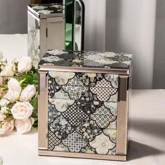 VCD-E Elyssia Series Smokebloom 5-Layer Luxury Jewelry Box offers understated luxury with a storage for small spaces design.