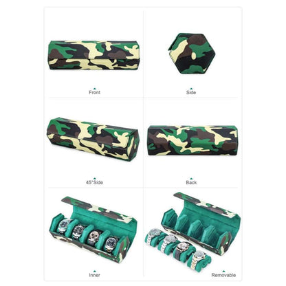 Camouflage 4-Slot Watch Case