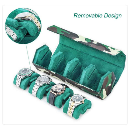 Camouflage 4-Slot Watch Case