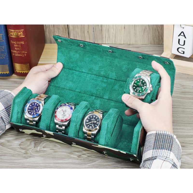 Camouflage 4-Slot Watch Case