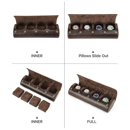 Snap Buttons 4-Slot Watch Case