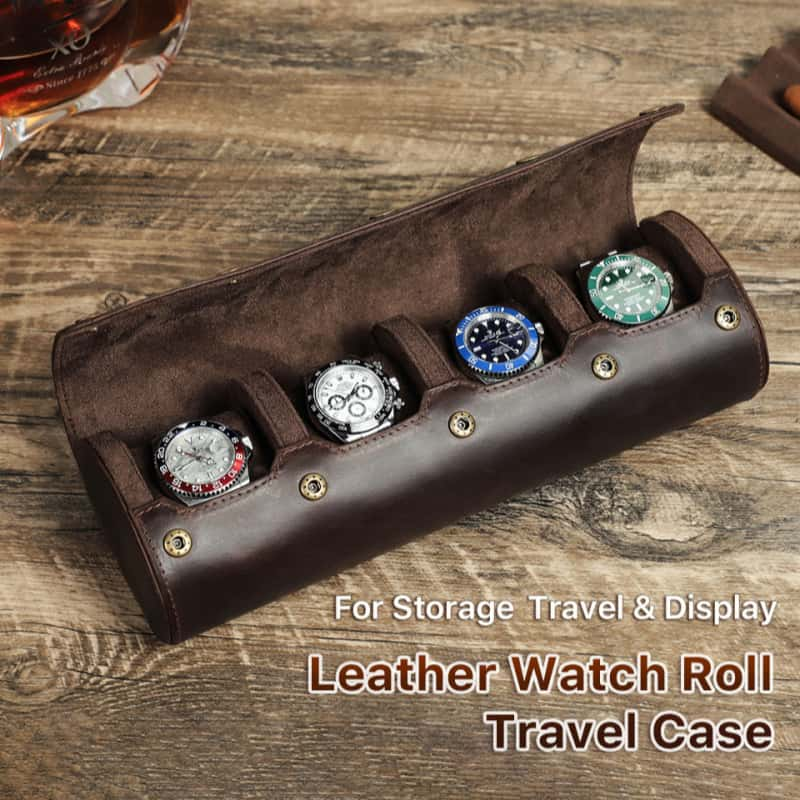 Snap Buttons 4-Slot Watch Case