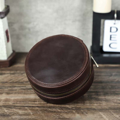 Round Travel Jewelry Case