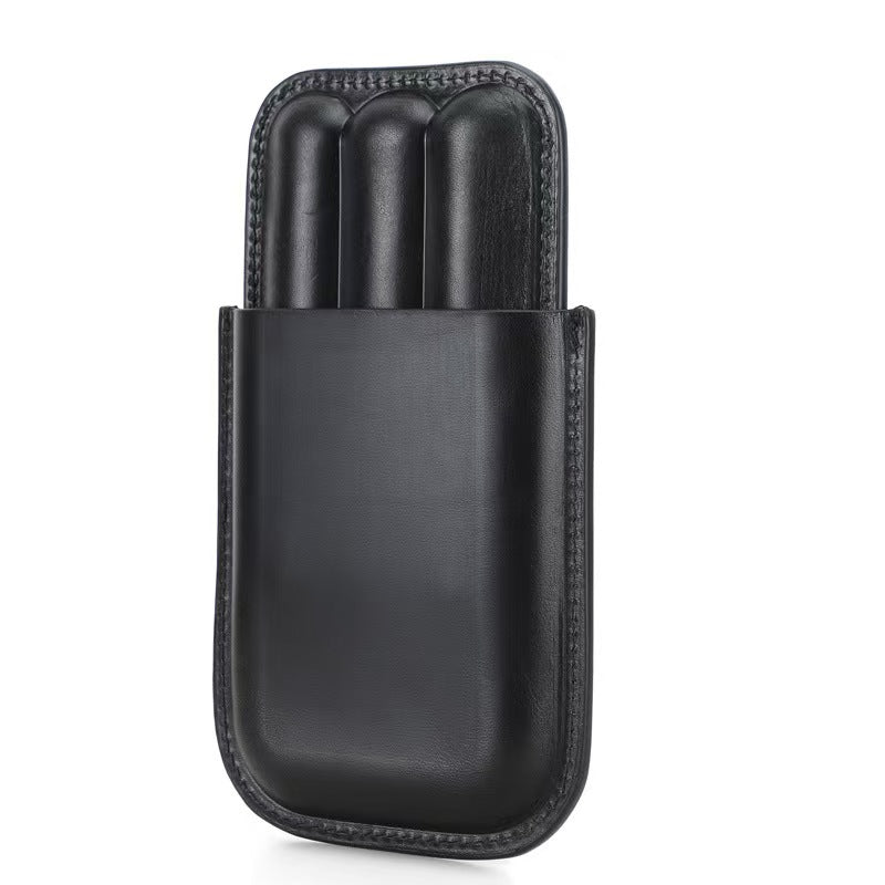 Portable 3-Slot Cigar Travel Case