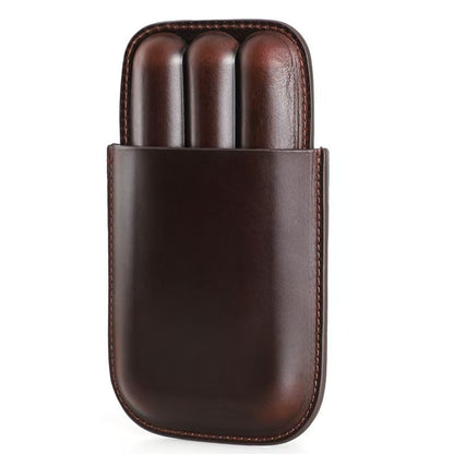 Portable 3-Slot Cigar Travel Case