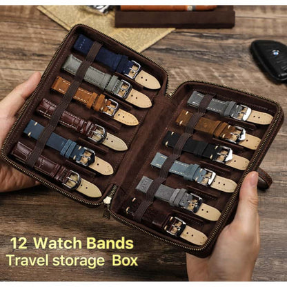 VCD-E premium handcrafted retro fashion cowhide leather teeth zipper apple watch band case interior scratch resistant fabric giving your bands a cushioned home. It’s not just about keeping your bands safe from dust—it’s about shielding them from scratches and damage, keeping them looking pristine for years to come.