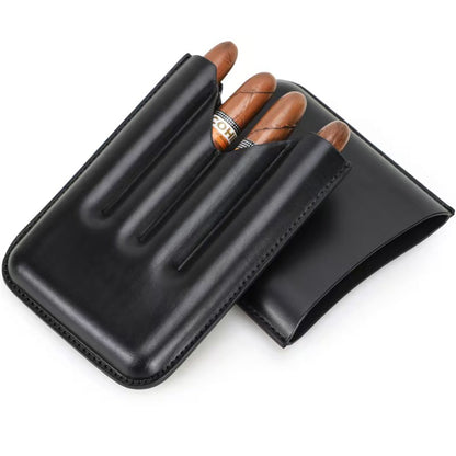 Portable 4-Slot Cigar Storage Case