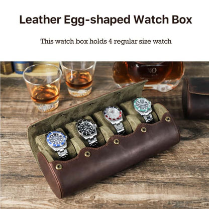 Hidden Snap Buttons 4-Slot Watch Case