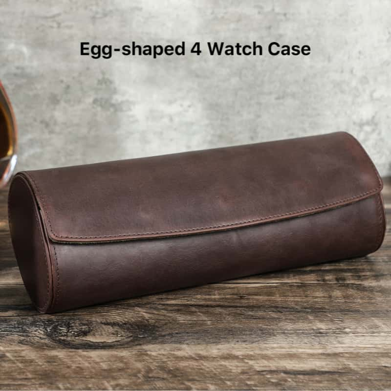 Hidden Snap Buttons 4-Slot Watch Case