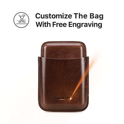 Portable 4-Slot Cigar Storage Case