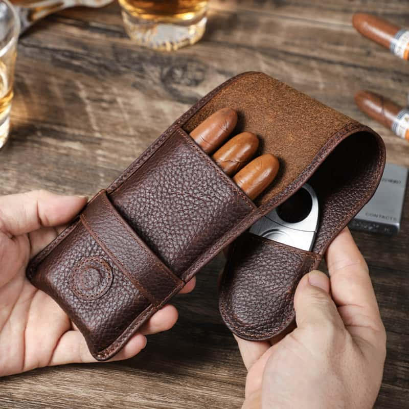 Mini 3-Slot Cigar Case