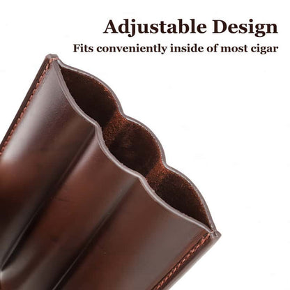 Portable 3-Slot Cigar Travel Case